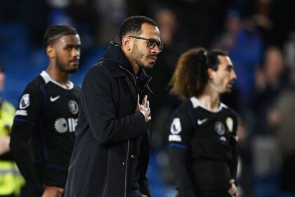 Chelsea fans’ X-rated Liam Rosenior message during embarrassing Brighton defeat