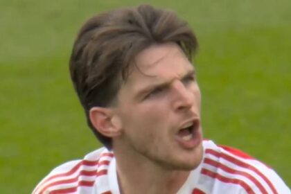 What Declan Rice shouted to Arsenal teammates on Man City pitch after title race blow