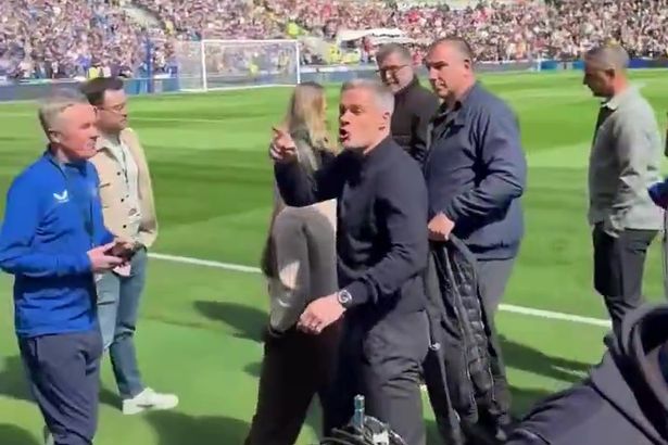 Jamie Carragher abused by Everton fans during Sky Sports coverage of Liverpool clash