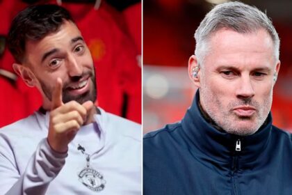 Bruno Fernandes issues Jamie Carragher apology after celebrating England failure