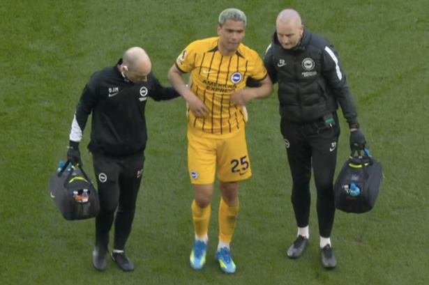 Premier League star in tears as agonising injury forces him off in Tottenham vs Brighton