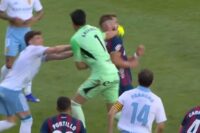 Goalkeeper who PUNCHED opponent slapped with 13-game ban after moment of madness