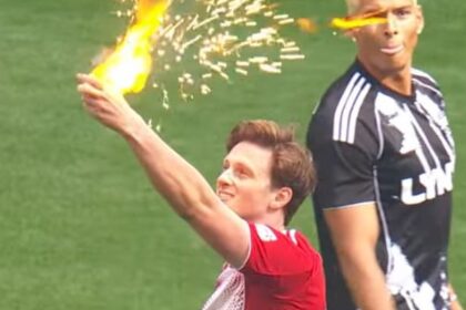 Ex-Premier League referee’s yellow card set on FIRE in Sidemen match at Wembley