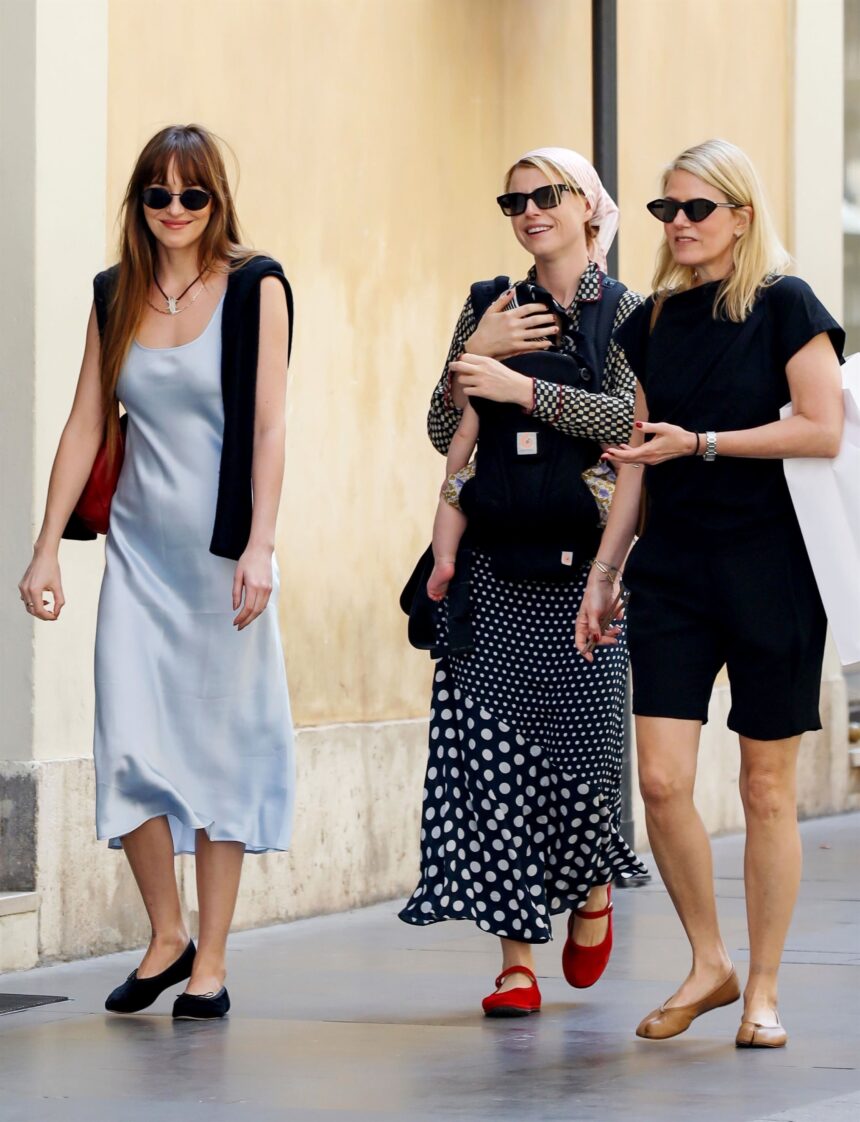 Dakota Johnson and Jessie Buckley Offer Two Different Takes on the Same Spring Outfit Formula