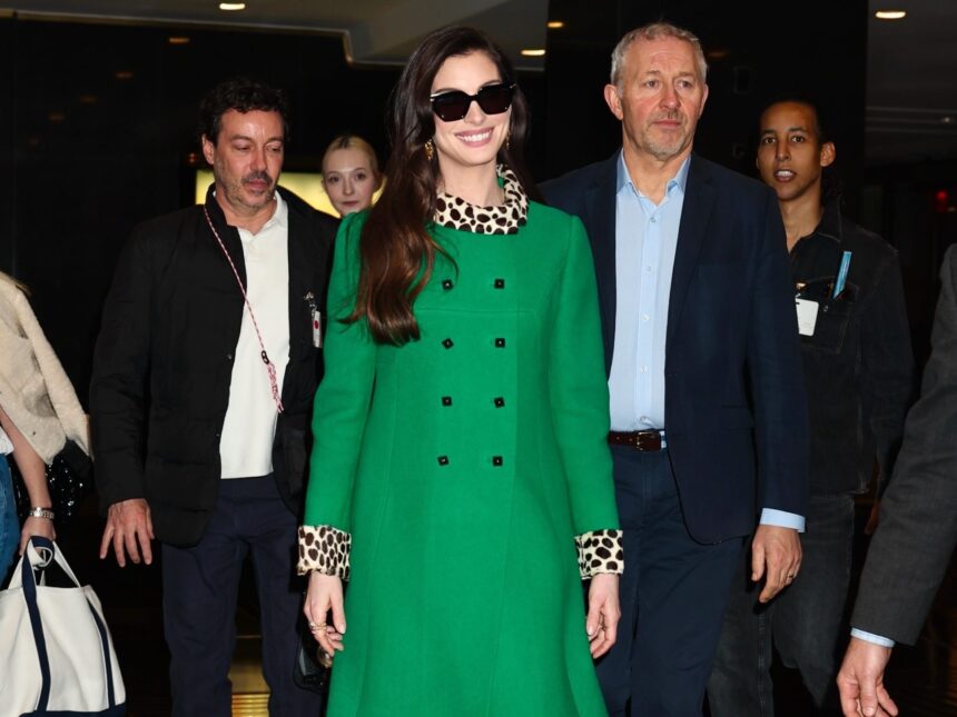 Anne Hathaway Concludes Her ‘Devil Wears Prada 2’ Run With a Familiar Coat