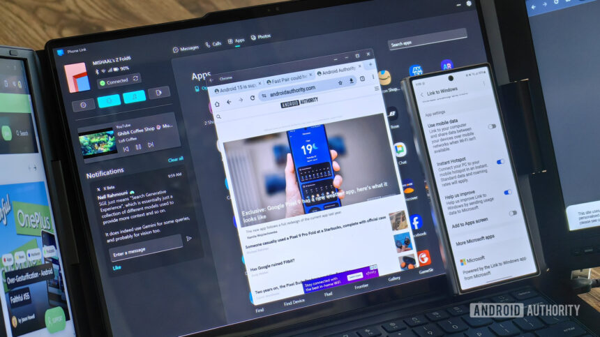 Galaxy owners can now connect their phones to any Windows 11 PC