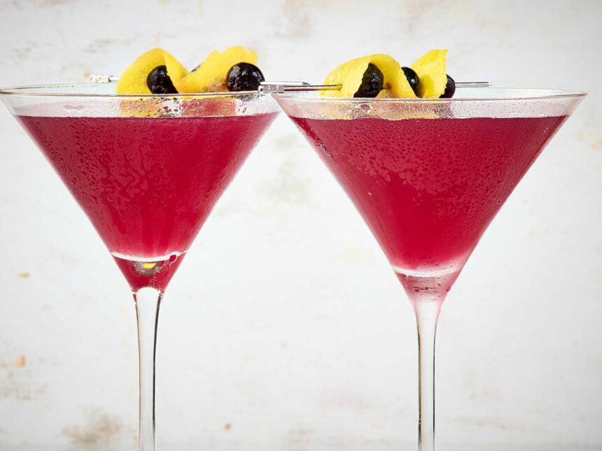 Lemon-Blueberry Martini Is the Spring Vodka Cocktail of Your Dreams