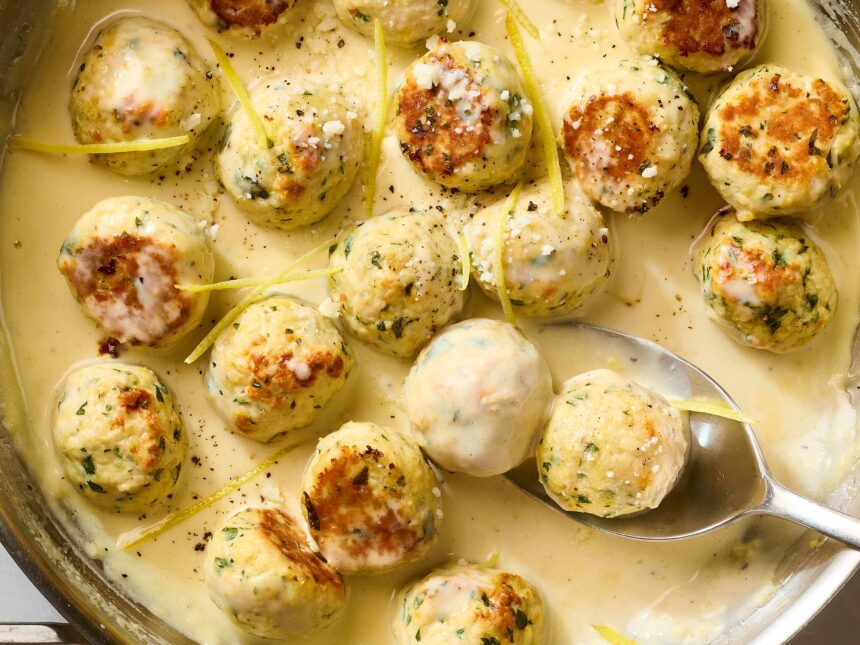 This Classic Italian Lemon Sauce Is Perfect For Chicken Meatballs