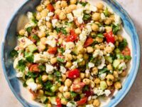 I Can’t Stop Eating This Lemony Greek Chickpea and Feta Cheese Salad