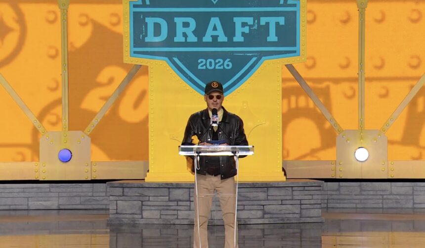 Michael Keaton Returns to Hometown Pittsburgh to Announce Steelers’ NFL Draft Pick