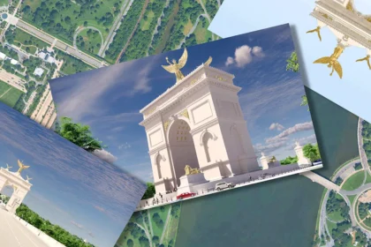 Why Trump’s proposed gilded arch is so tall