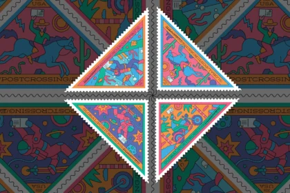 This triangle-shaped stamp has an unusual purpose