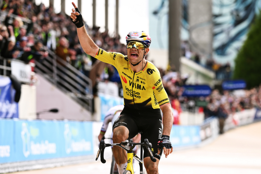 Wout van Aert outsprints Tadej Pogačar in velodrome to win epic 2026 edition of Paris-Roubaix