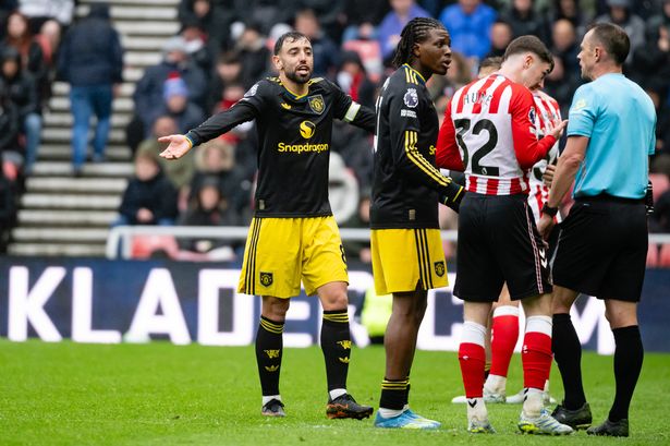 Bruno Fernandes red card incident in Man Utd clash leaves Mike Dean furious at ‘scared’ referees