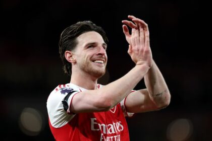 Declan Rice delivers perfect message as Arsenal players celebrate winning title
