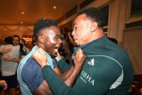 Arsenal players and staff go wild as they finally win Premier League title