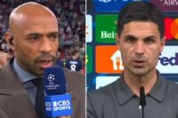 Mikel Arteta responds to Thierry Henry after legend questioned Arsenal penalty decision