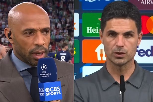 Mikel Arteta responds to Thierry Henry after legend questioned Arsenal penalty decision