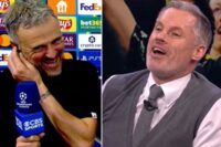 Jamie Carragher issues public apology to Luis Enrique as PSG boss responds on live TV