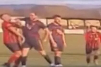 Footballer sentenced for shocking elbow on opponent as victim speaks out after viral attack