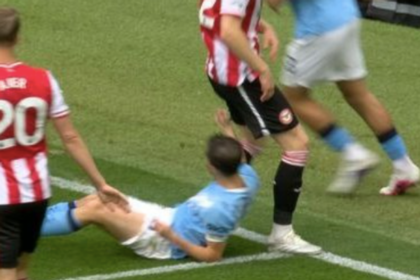 Arsenal fans rage as Man City star escapes red card for swinging jab – ‘Is punching allowed?’