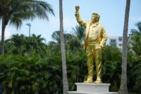 Gold Trump Statue at Doral Golf Course Sparks Criticism as His Evangelical Support Slips