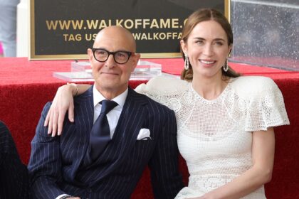 See Emily Blunt & Stanley Tucci’s Sweet Family Outing at Walk of Fame