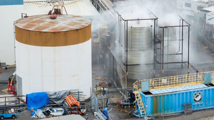 50,000 California residents are waiting to see if officials can keep this chemical tank from exploding