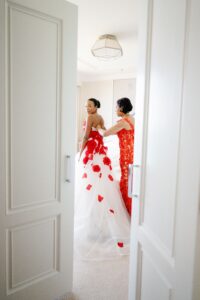 This Bride Decided to Wear the Flowers at Her Palm Beach Wedding