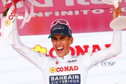 ‘This Giro has been incredible for me’ – Afonso Eulálio celebrates after holding off Davide Piganzoli in Giro d’Italia white jersey battle
