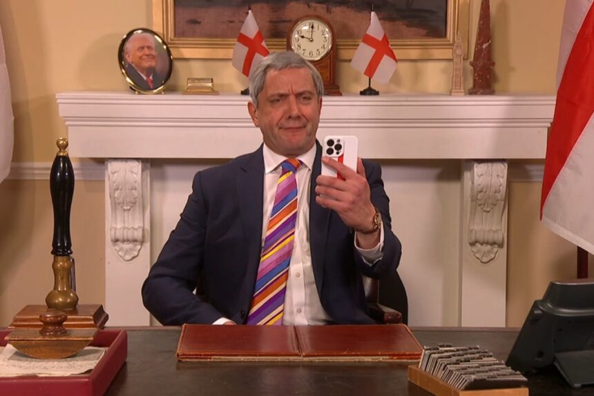 ‘SNL U.K.’ Cold Open: Peter Serafinowicz Guest Stars as Nigel Farage in Time-Traveling Downing Street Sketch