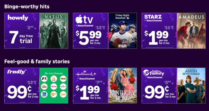 Roku just launched a Black Friday-style streaming sale with subscriptions discounted by 90%!