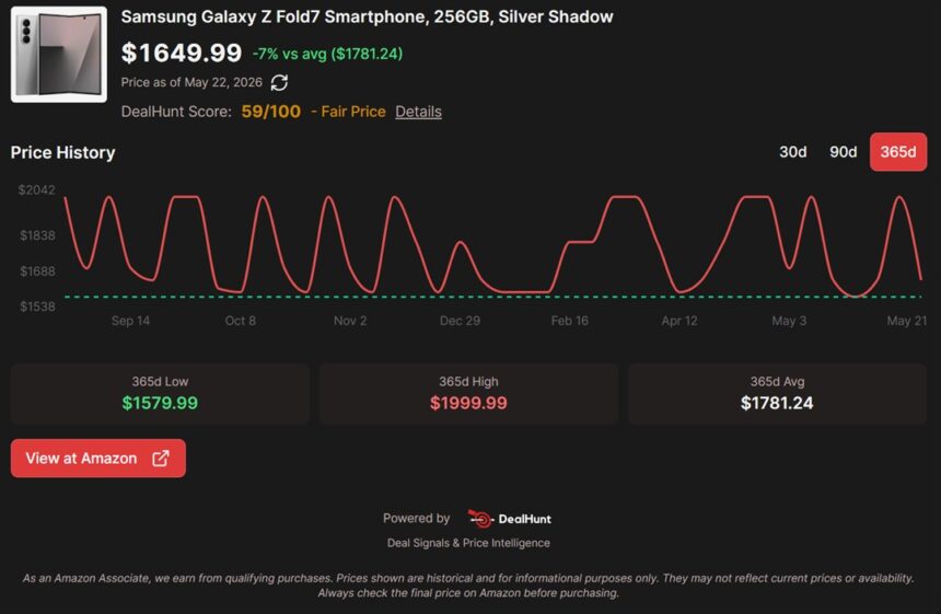 Hot deal: The Samsung Galaxy Z Fold 7 is now 0 off!