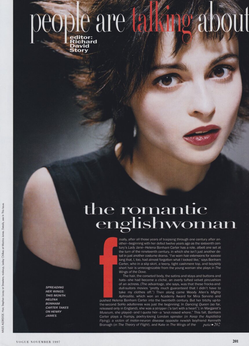 From the Archives: The Romantic Englishwoman, Helena Bonham Carter