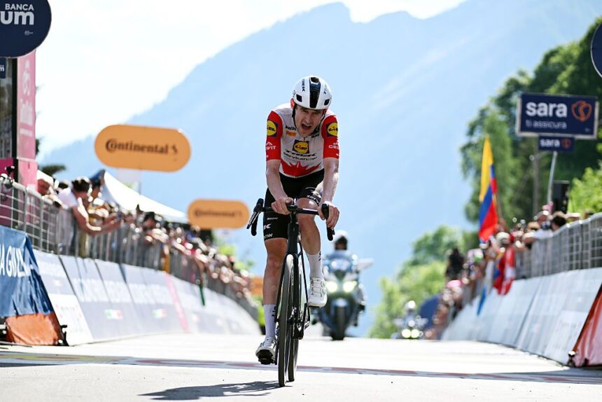 ‘I had to go with it’ – Derek Gee-West moves closer to Giro d’Italia podium in ‘super hard’ queen stage to Alleghe