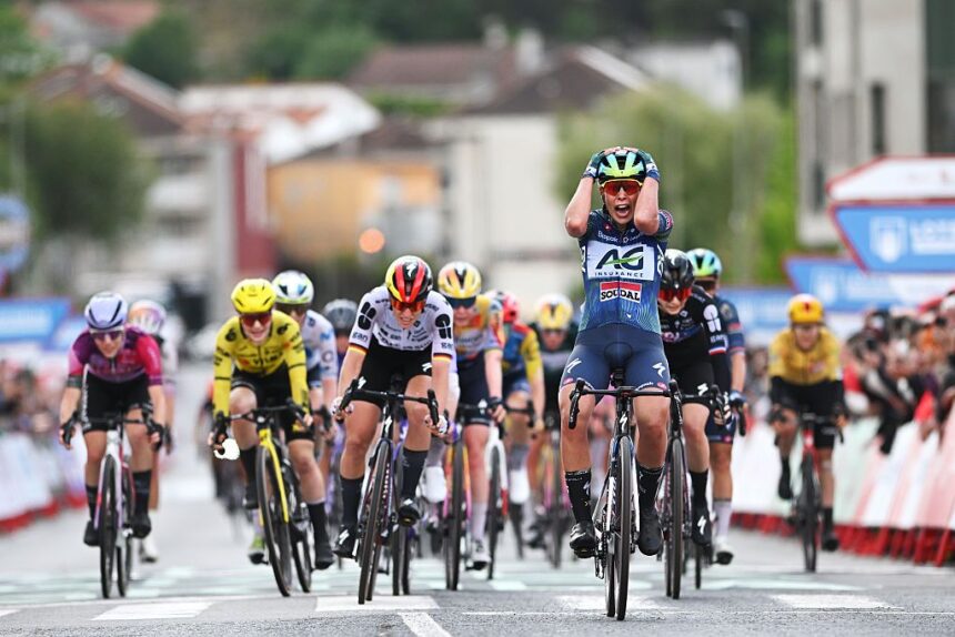 Vuelta Femenina: Shari Bossuyt wins a dramatic stage 2 sprint as Franziska Koch takes second place and the overall lead