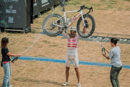 The Traka 200: Ex road pro Lukas Pöstlberger holds off MTB chasers to win ‘biggest gravel race in Europe’ as Sofia Gómez Villafañe strikes out for second straight title