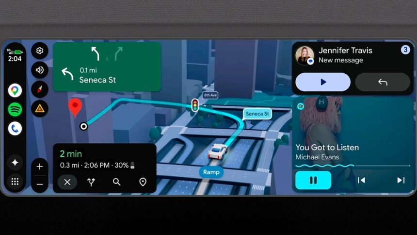 Android Auto Now Fits Weirdly Shaped Screens and Streams Video While Parked