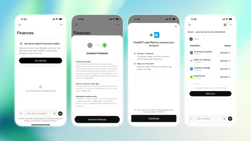 ChatGPT power users can now link their bank accounts for personal finance advice