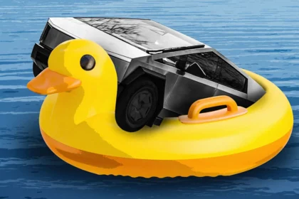 Elon Musk said Cybertrucks can float like boats. Somebody drove one into a lake. Here’s what happened