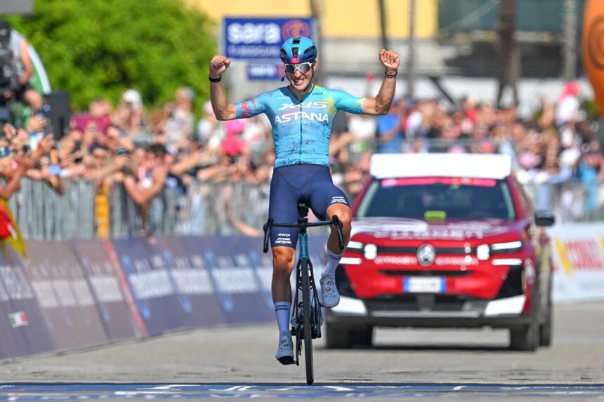 Giro d’Italia: Alberto Bettiol marches to solo victory on stage 13 after vaulting from breakaway on final climb
