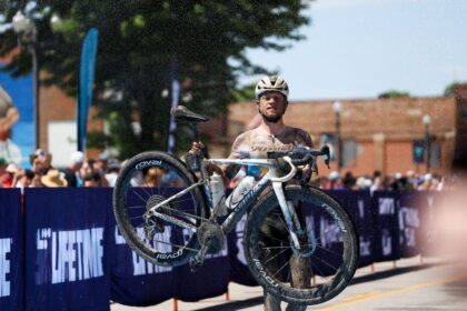 European champion Mads Würtz Schmidt survived rain, lightning, mechanicals and mud to win Unbound Gravel