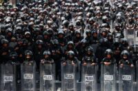 World Cup LIVE: Violent clashes erupt at Azteca Stadium as riot police deployed