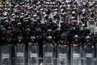 World Cup LIVE: Violent clashes erupt at Azteca Stadium as riot police deployed