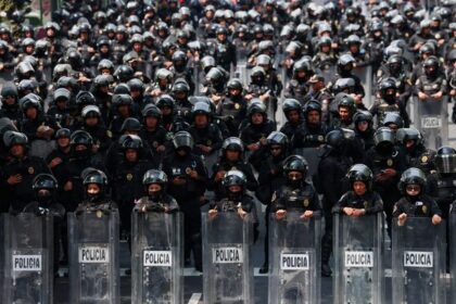 World Cup LIVE: Violent clashes erupt at Azteca Stadium as riot police deployed