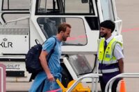 England squad pictured boarding plane for the USA ahead of World Cup 2026