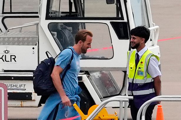 England squad pictured boarding plane for the USA ahead of World Cup 2026
