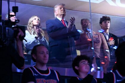 Donald Trump Watched the Knicks Game 3 From Inside a Bulletproof Glass Box