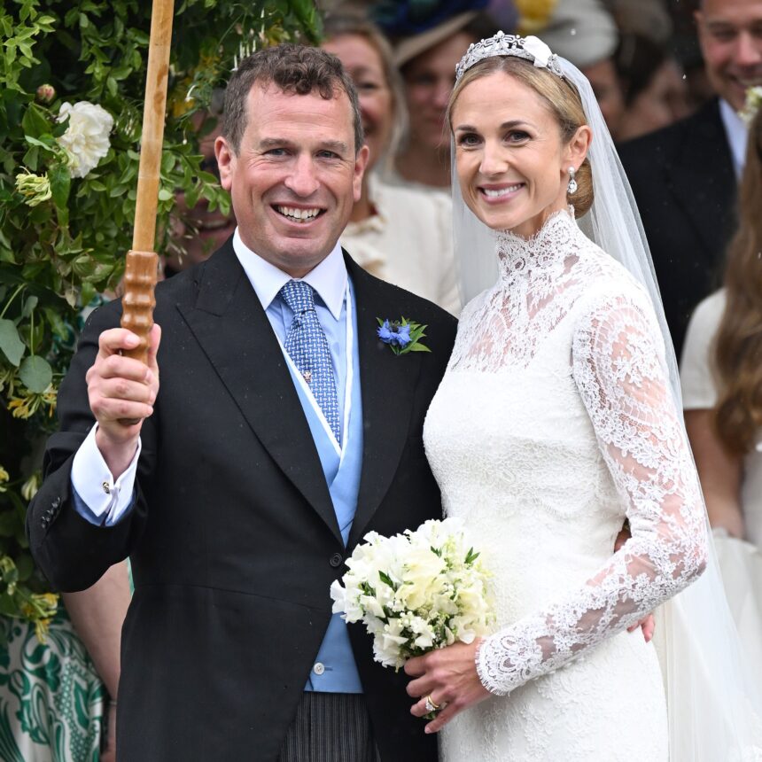 Harriet Sperling Wears Emilia Wickstead to Marry Peter Phillips Among Royals in Gloucestershire