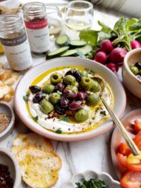 Tuscan Marinated Olives with Whipped Ricotta